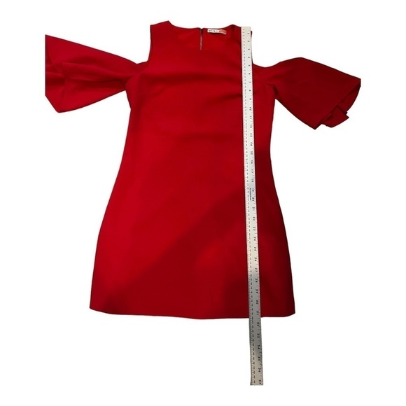 Alice and Olivia Red Mini Dress Cold Shoulder XS - Picture 8 of 9